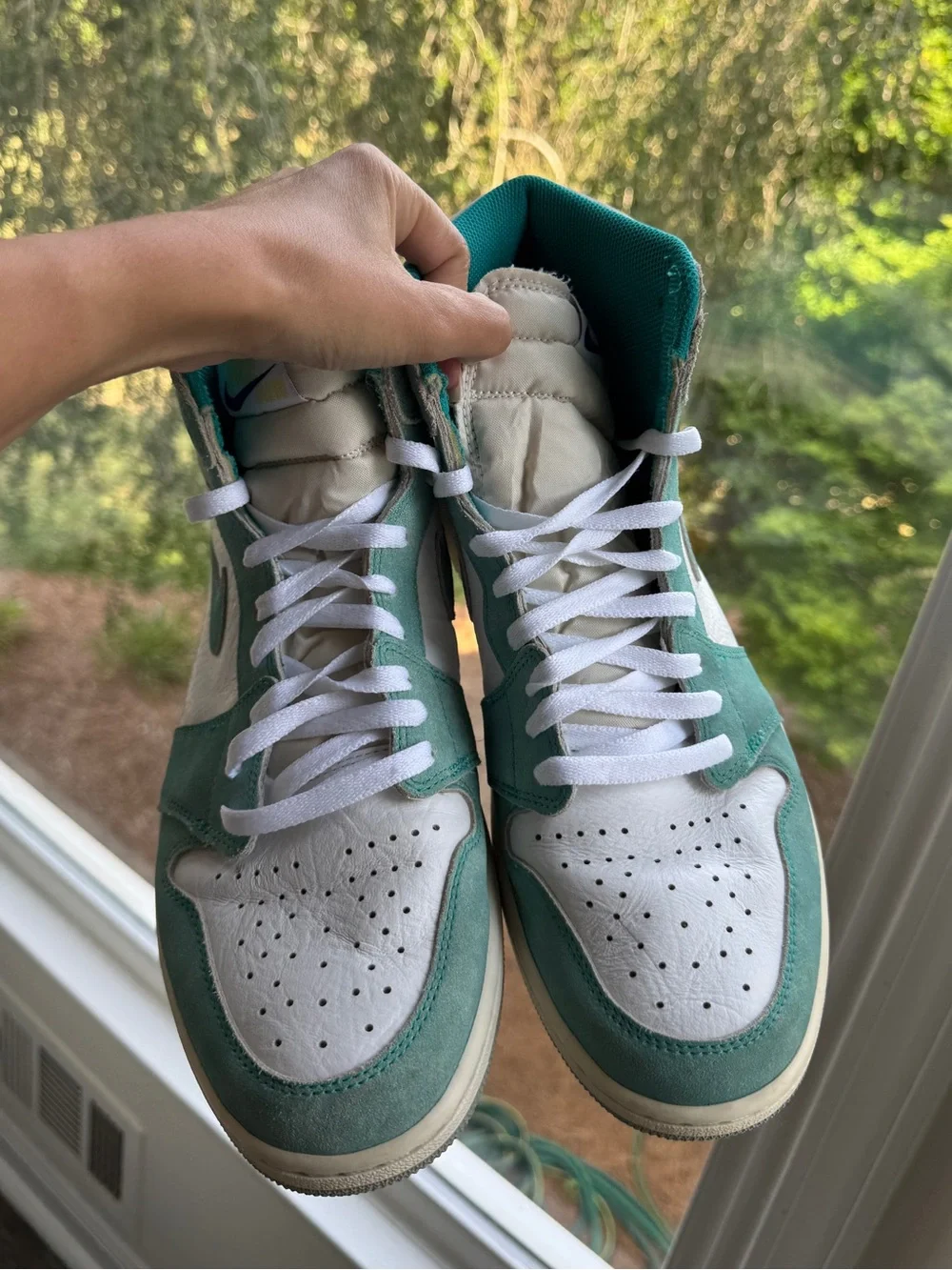 Jordan 1 retro high turbo green sneakers size 13